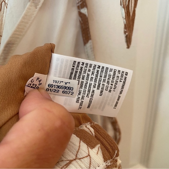 American Eagle Tropical Mix Print Tie-Strap Jumpsuit - Picture 9 of 11